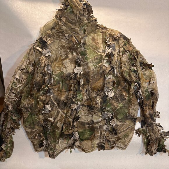 RealTree Ghillie 2x-3x Hunting Camouflage Leafy Suit Jacket Pants Set Polyester - Picture 6 of 11